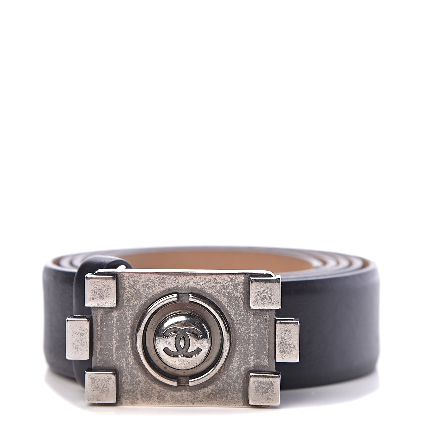 Chanel Calfskin CC Boy Belt 110 44 Black 1 of 8