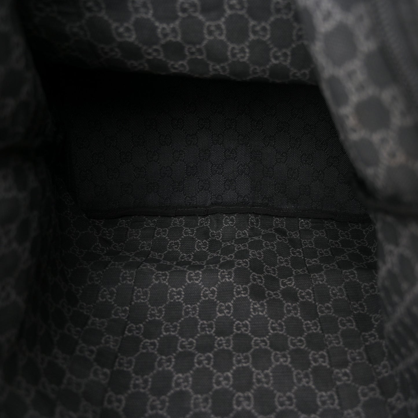 Denim Monogram Large Collapsible Travel Tote Black