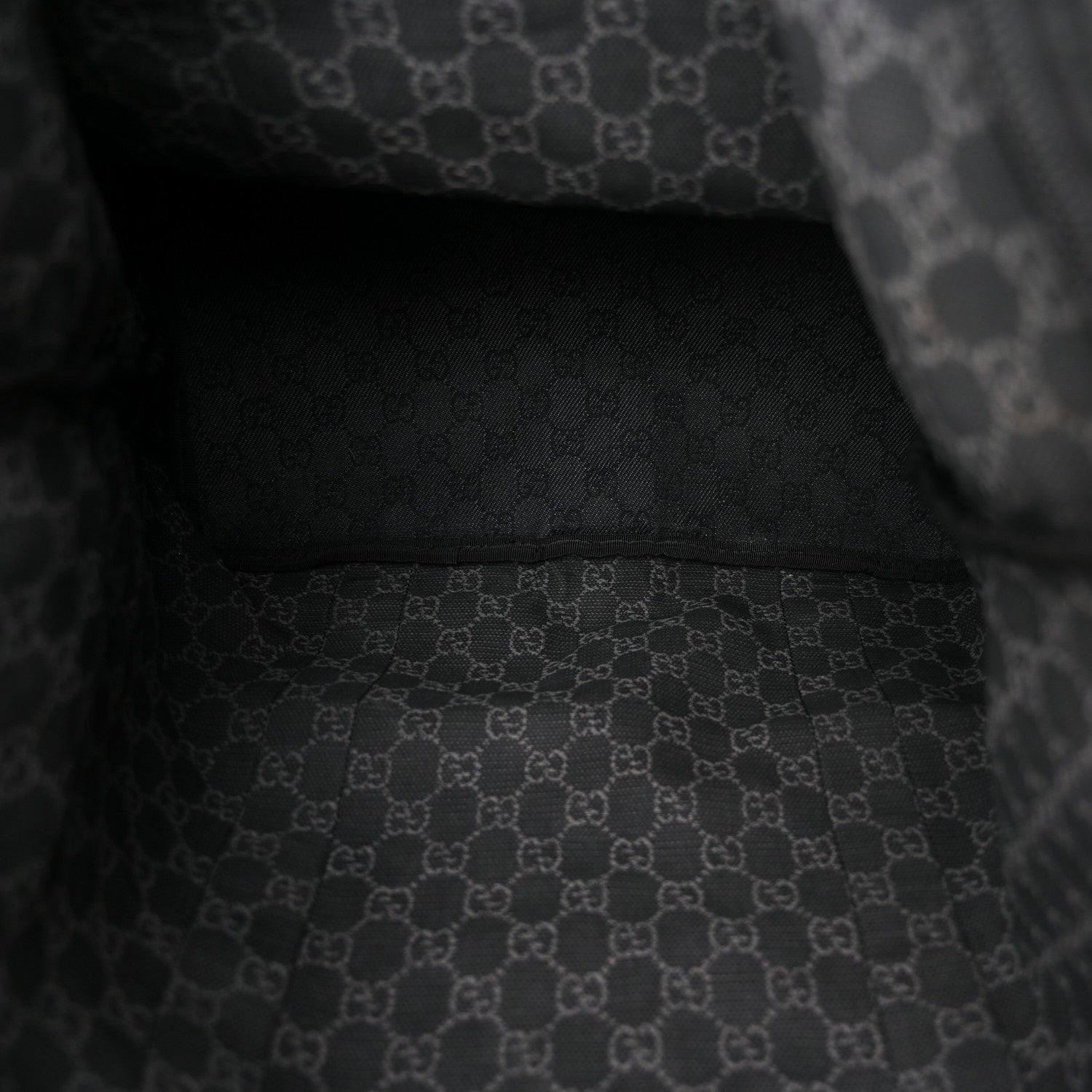 Gucci Denim Monogram Large Collapsible Travel Tote Black 5 of 10