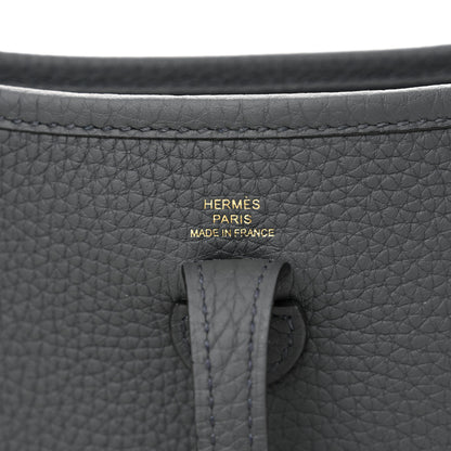 Hermes Taurillon Clemence Evelyne TPM Gris Misty 6 of 11