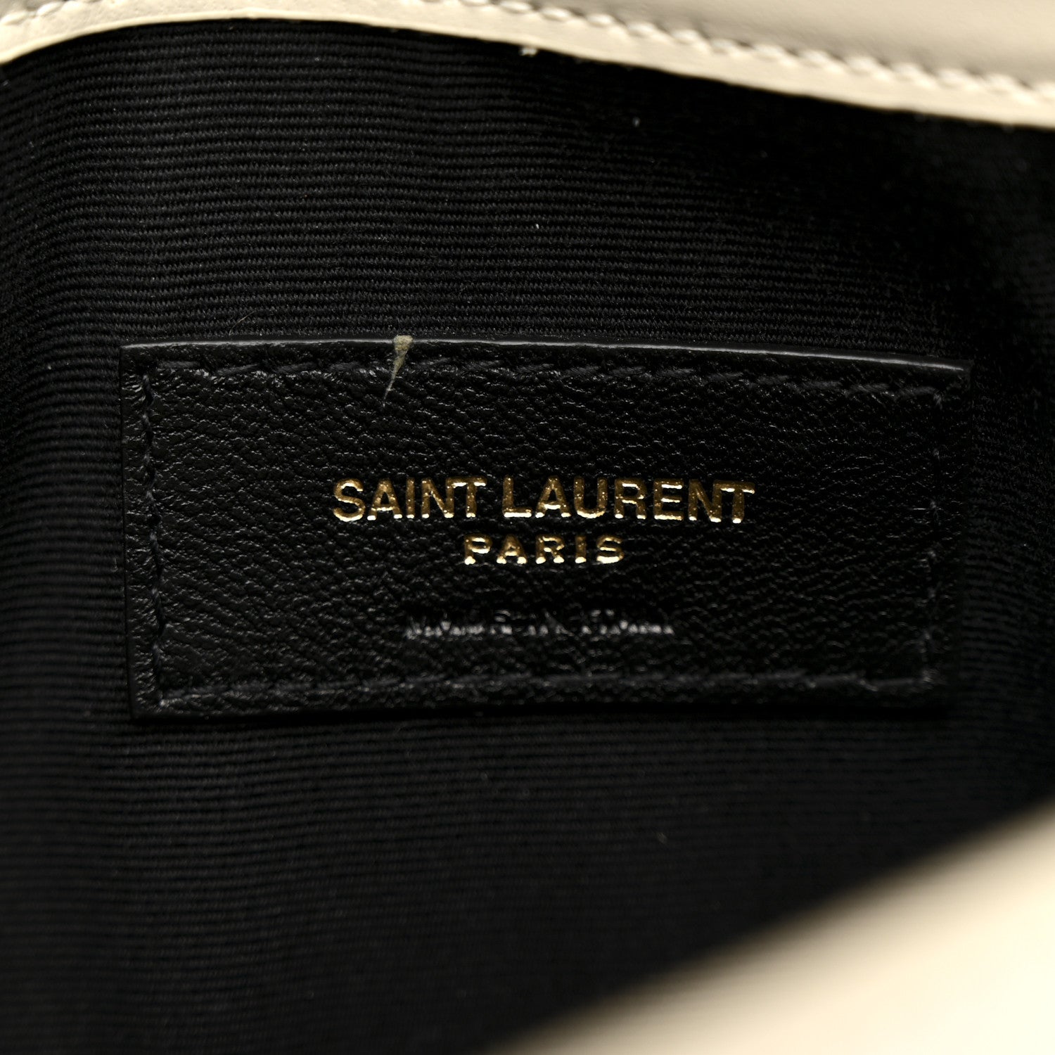 Saint Laurent Smooth Shiny Calfskin Uptown Pouch Blanc Vintage 6 of 9