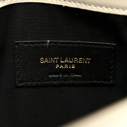 Saint Laurent Smooth Shiny Calfskin Uptown Pouch Blanc Vintage 6 of 9