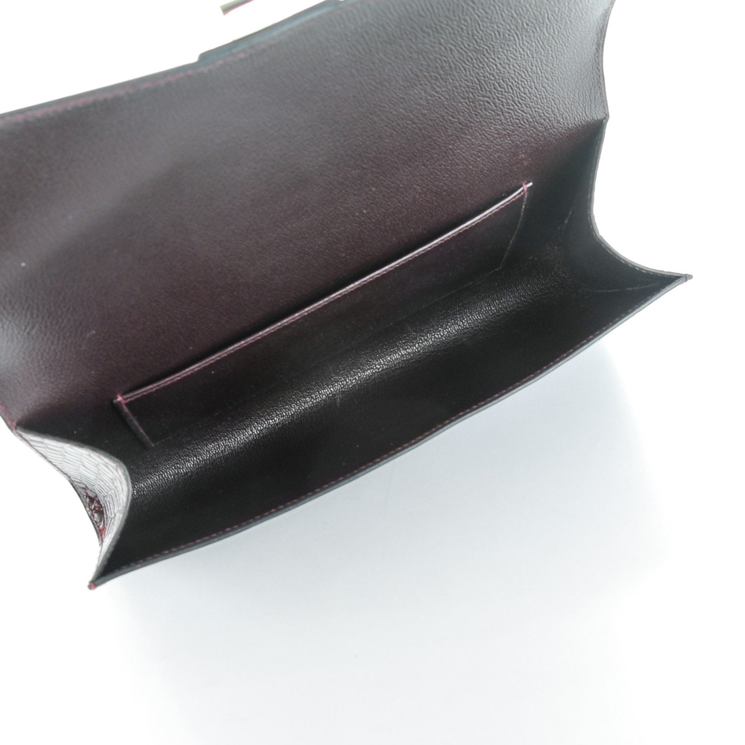 Hermes Shiny Alligator Medor Clutch 23 Bordeaux 5 of 11