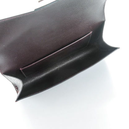 Hermes Shiny Alligator Medor Clutch 23 Bordeaux 5 of 11