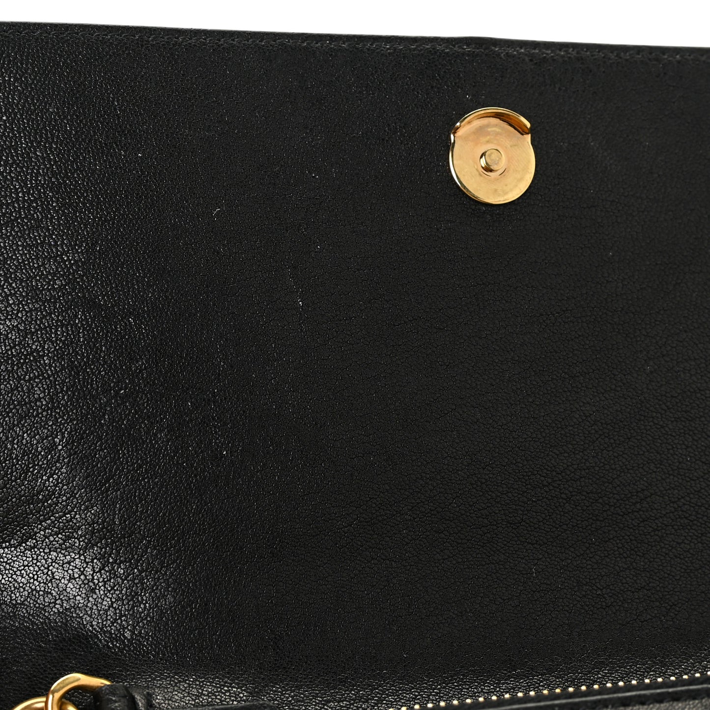 Smooth Calfskin Classic Monogram Kate Heart Tassel Heart Chain Wallet Black