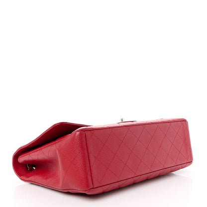 Chanel Caviar Quilted Maxi Single Flap Red 4 of 13