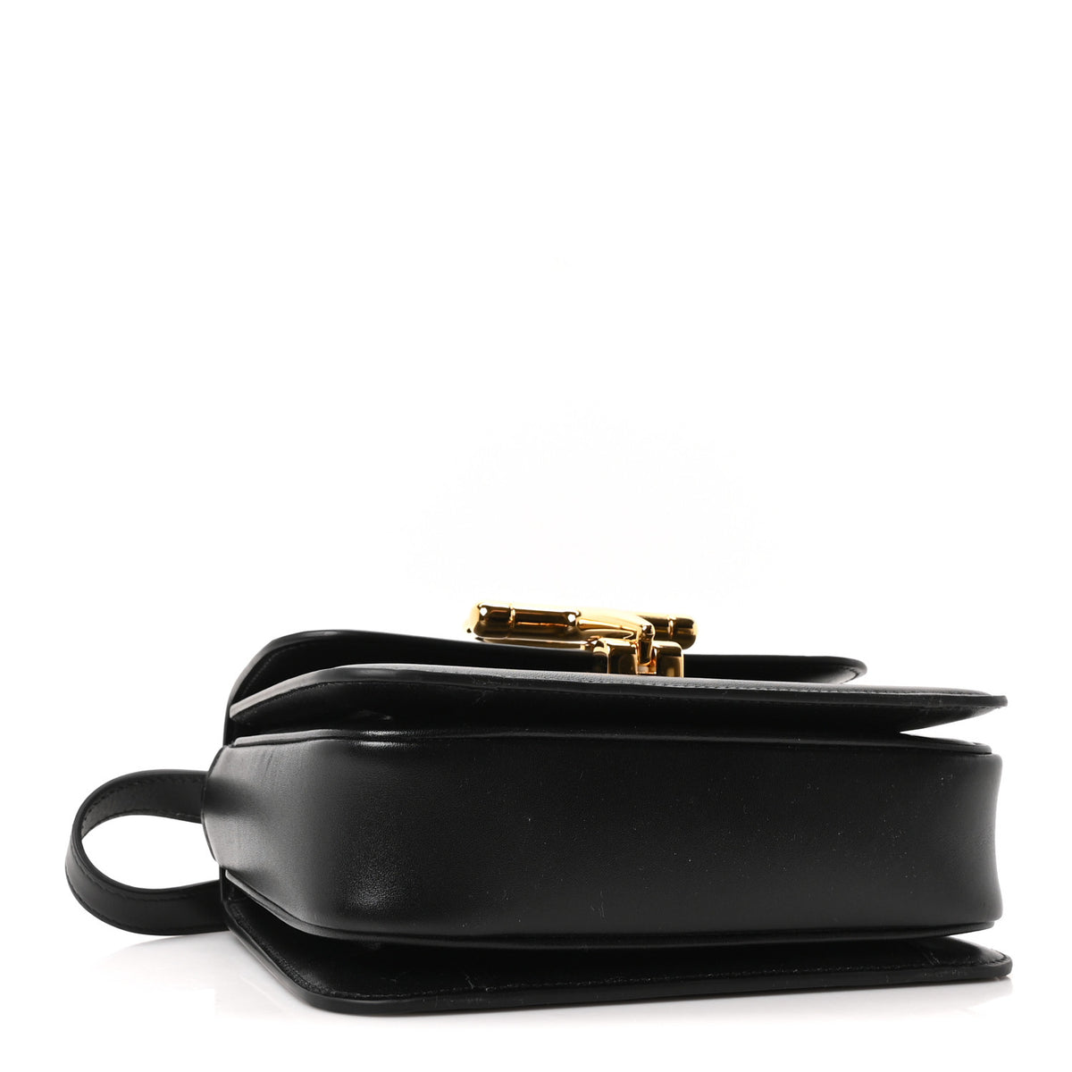 Calfskin Siena Small Top Handle Bag Black