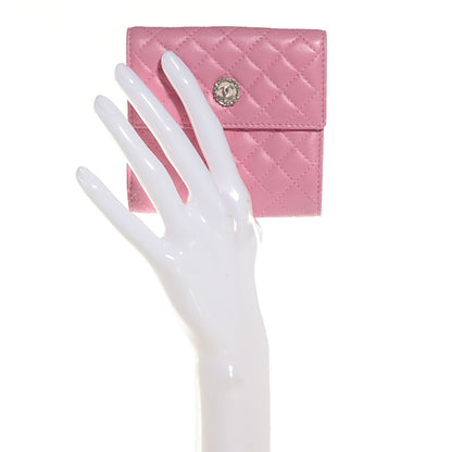 Chanel Lambskin Micro Quilted French Flap Wallet Pink 2 of 9