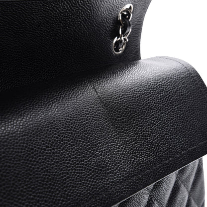 Chanel Caviar Quilted Jumbo Double Flap Black 12 of 13