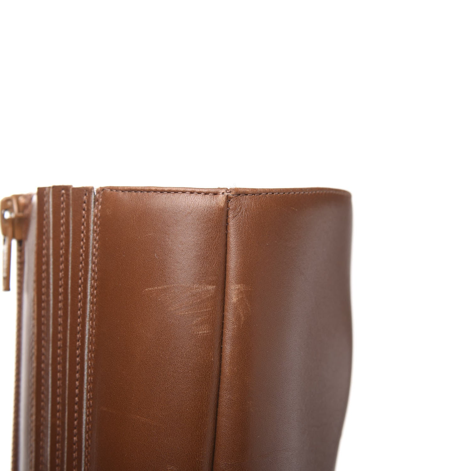 Christian Louboutin Calfskin Brosse Mirabelle 120 Tall Boots 36 Cuoio 7 of 14