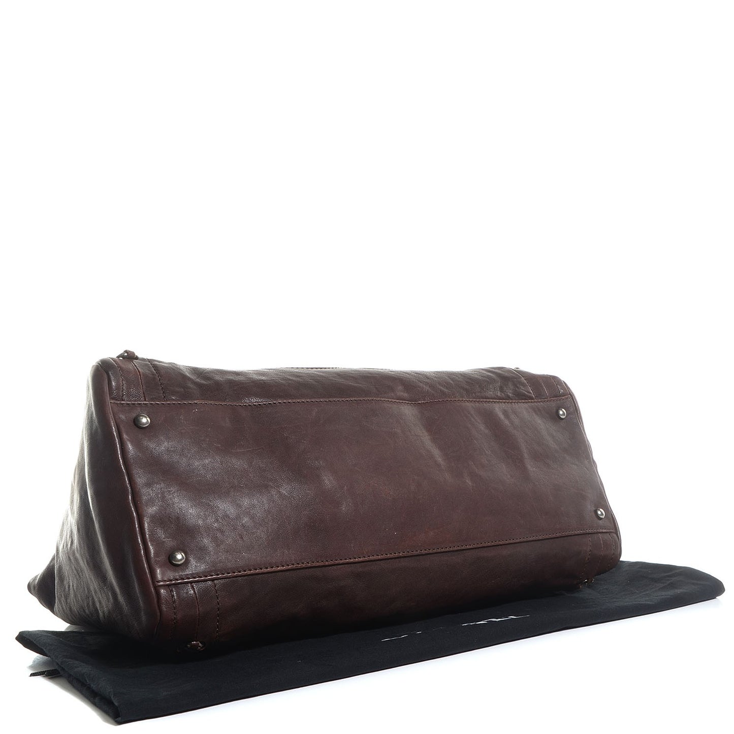 Calfskin Large East West Modern Chain Tote Brown