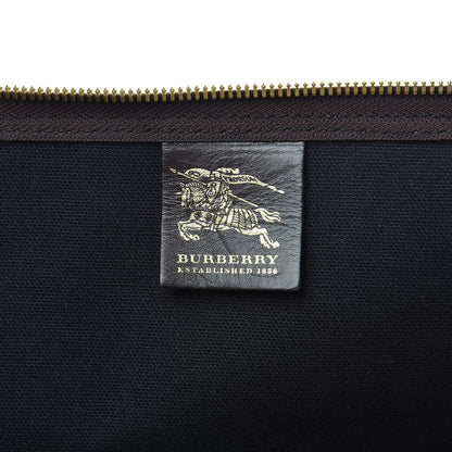 Burberry Haymarket Check Duffle Bag Dark Brown 5 of 15