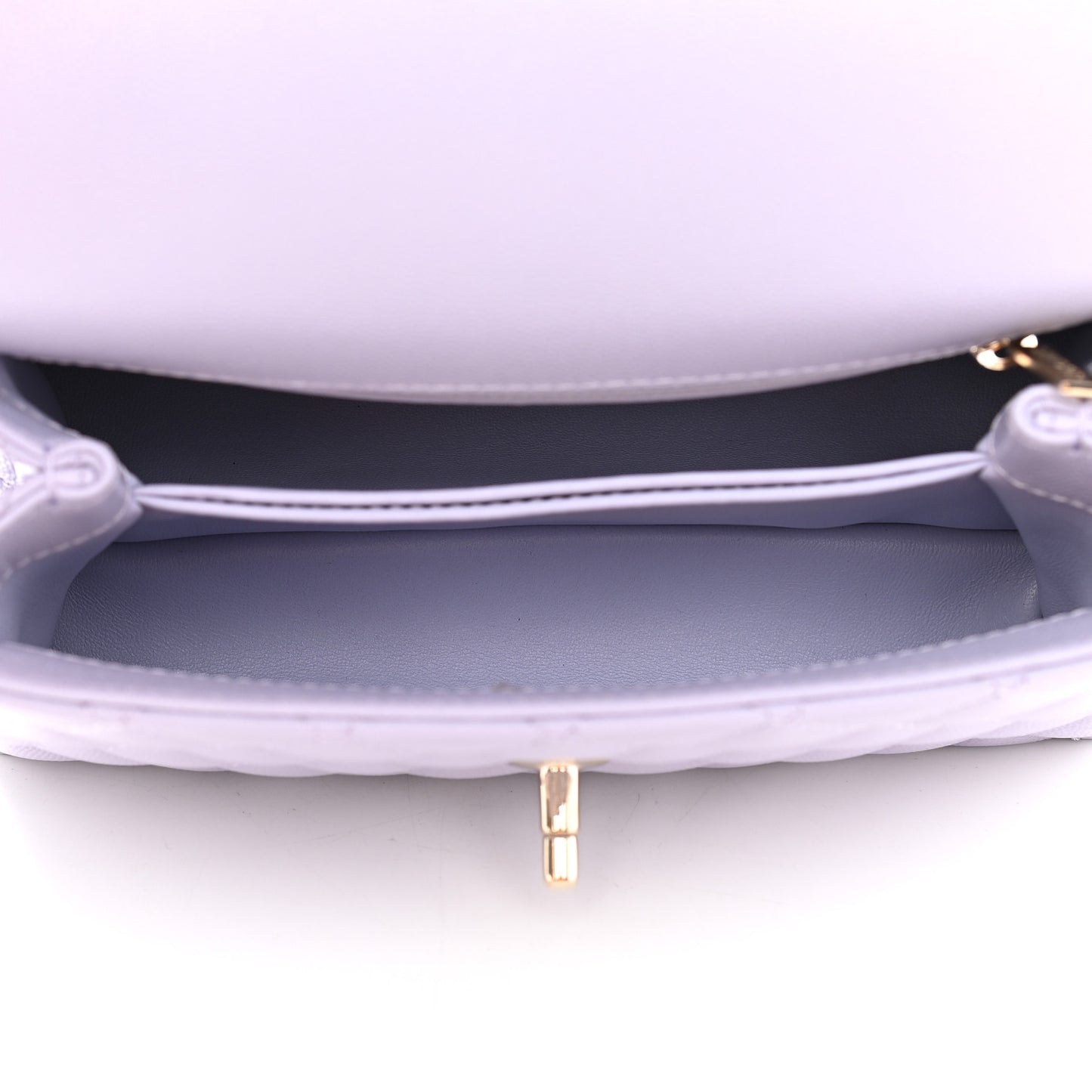 Caviar Quilted Mini Coco Handle Flap Light Purple