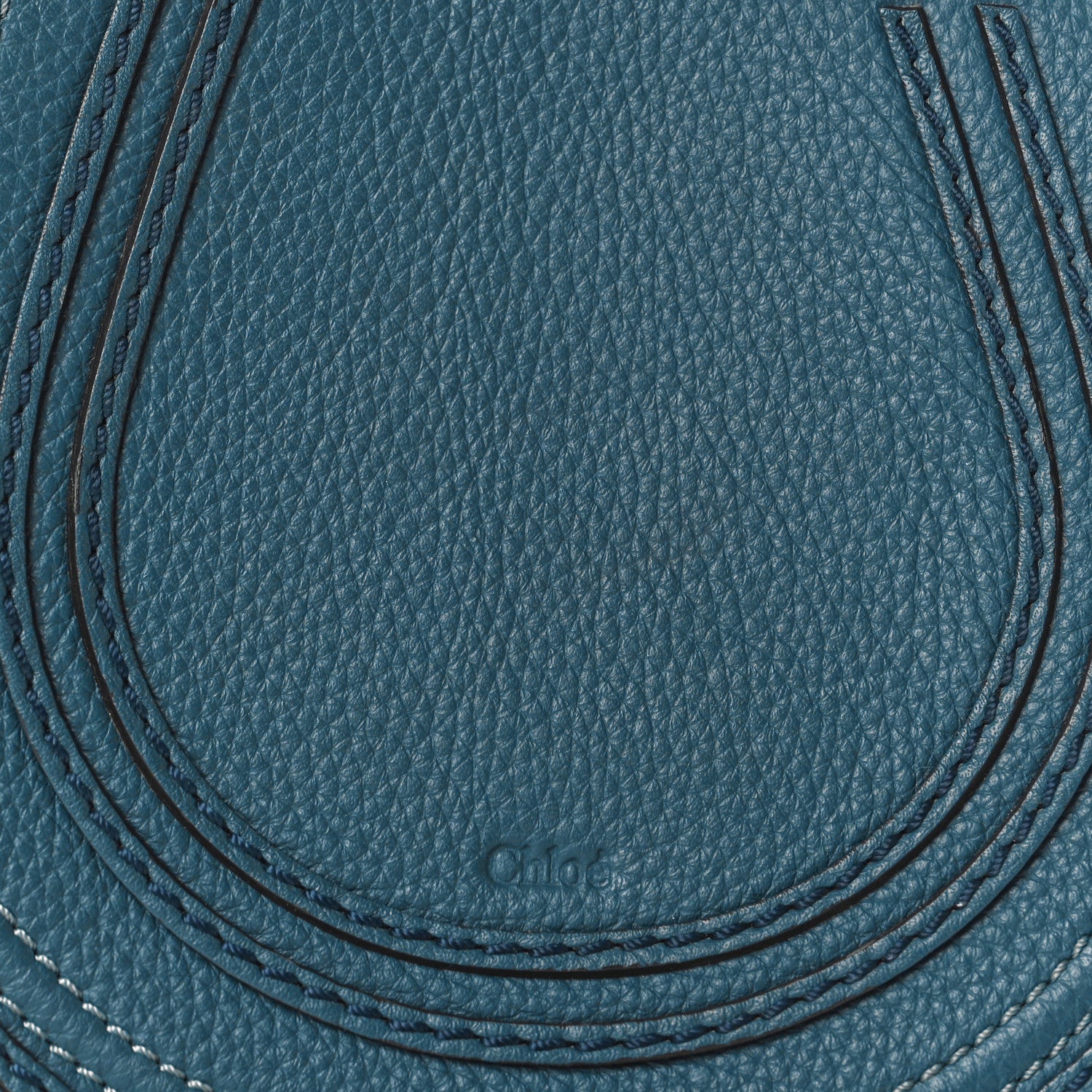 Chloe Calfskin Mini Marcie Round Crossbody Bag Teal 8 of 10