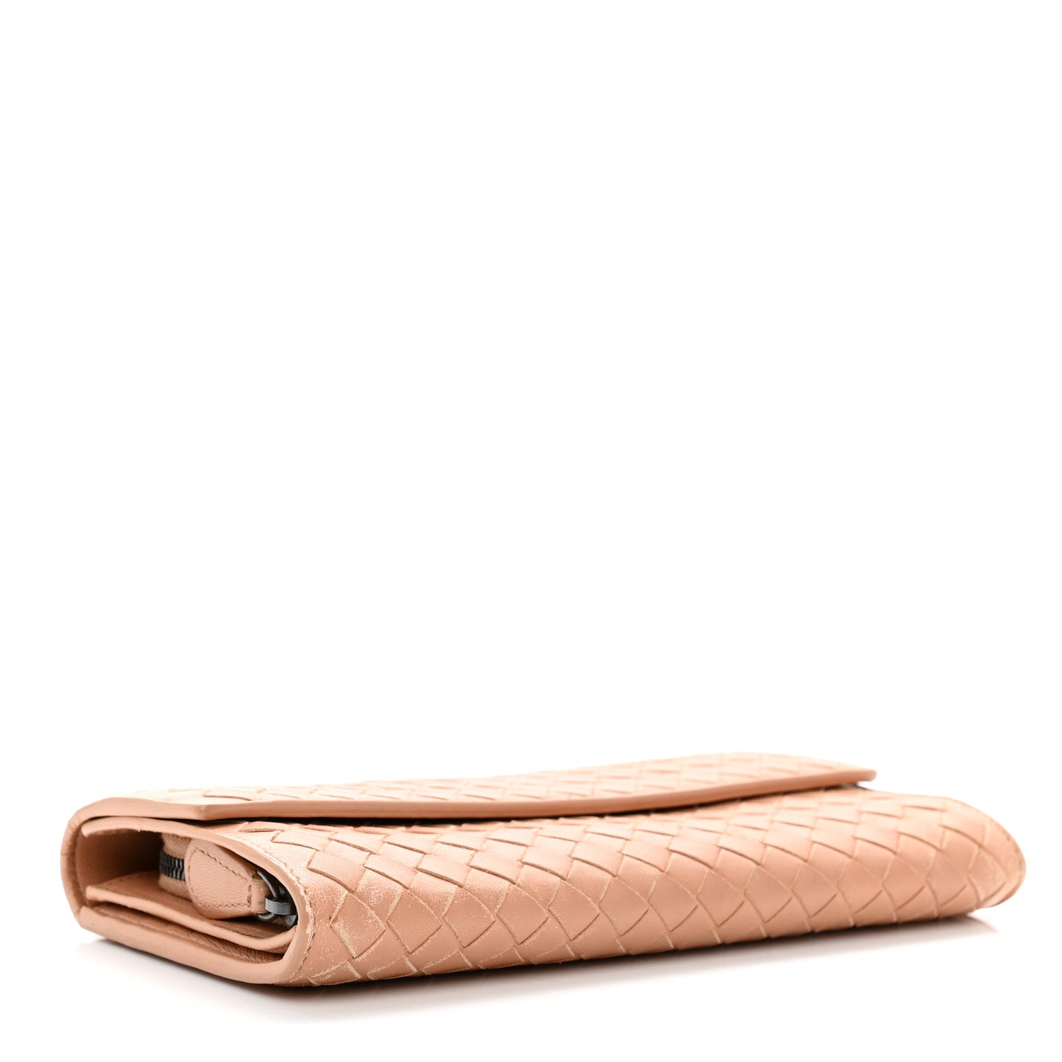 Bottega Veneta Cervo Intrecciato Continental Flap Wallet Cipria 4 of 9