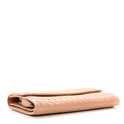 Bottega Veneta Cervo Intrecciato Continental Flap Wallet Cipria 4 of 9