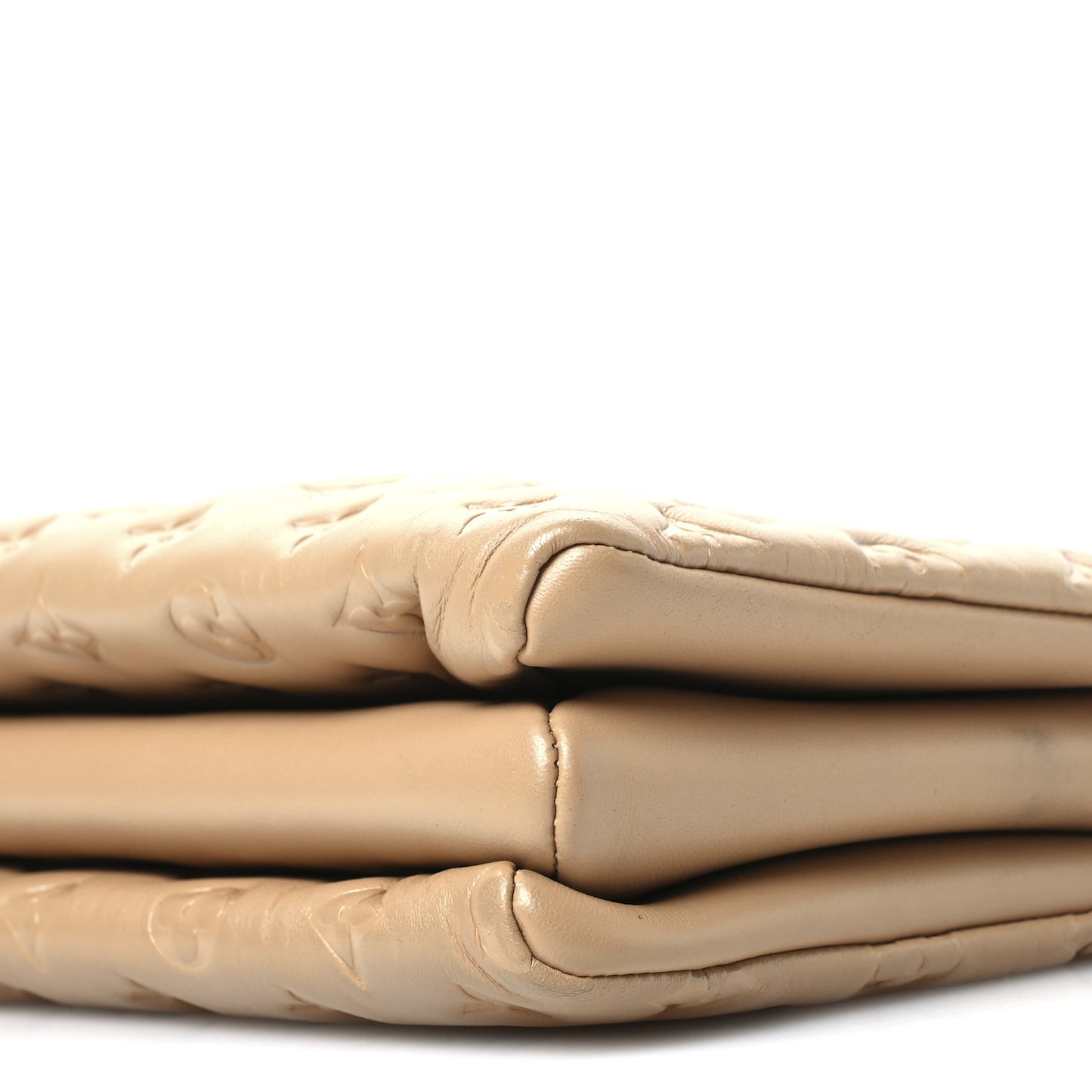 Lambskin Embossed Monogram Coussin PM Camel