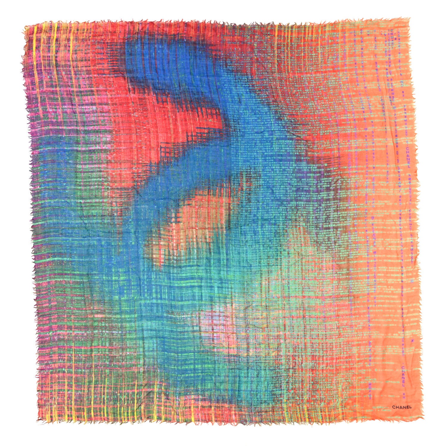 Chanel Cashmere CC Scarf Shawl Multicolor 1 of 3