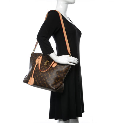 Louis Vuitton Monogram Flower Zipped Tote MM Beige 2 of 10