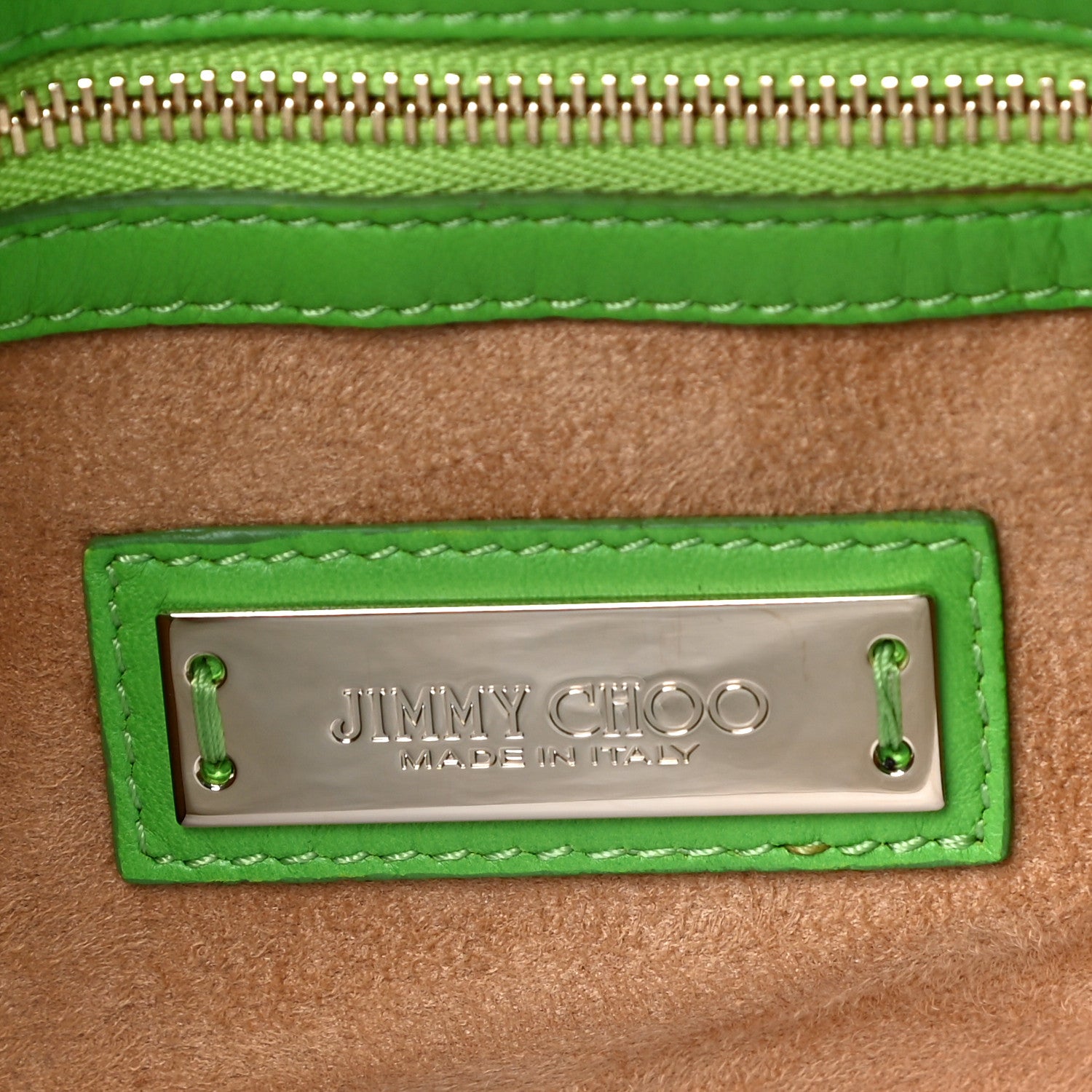 Jimmy Choo Calfskin Crocodile Embossed Rivera Clutch Lime 6 of 14
