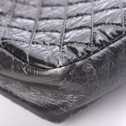 Chanel Vinyl Quilted Jumbo Melrose Degrade Flap Black 14 of 15