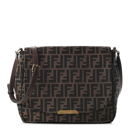 Fendi Zucca Vitello Artic Messenger Bag Tobacco Castagna 1 of 9