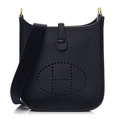 Hermes Taurillon Clemence Evelyne TPM Bleu Nuit 1 of 11