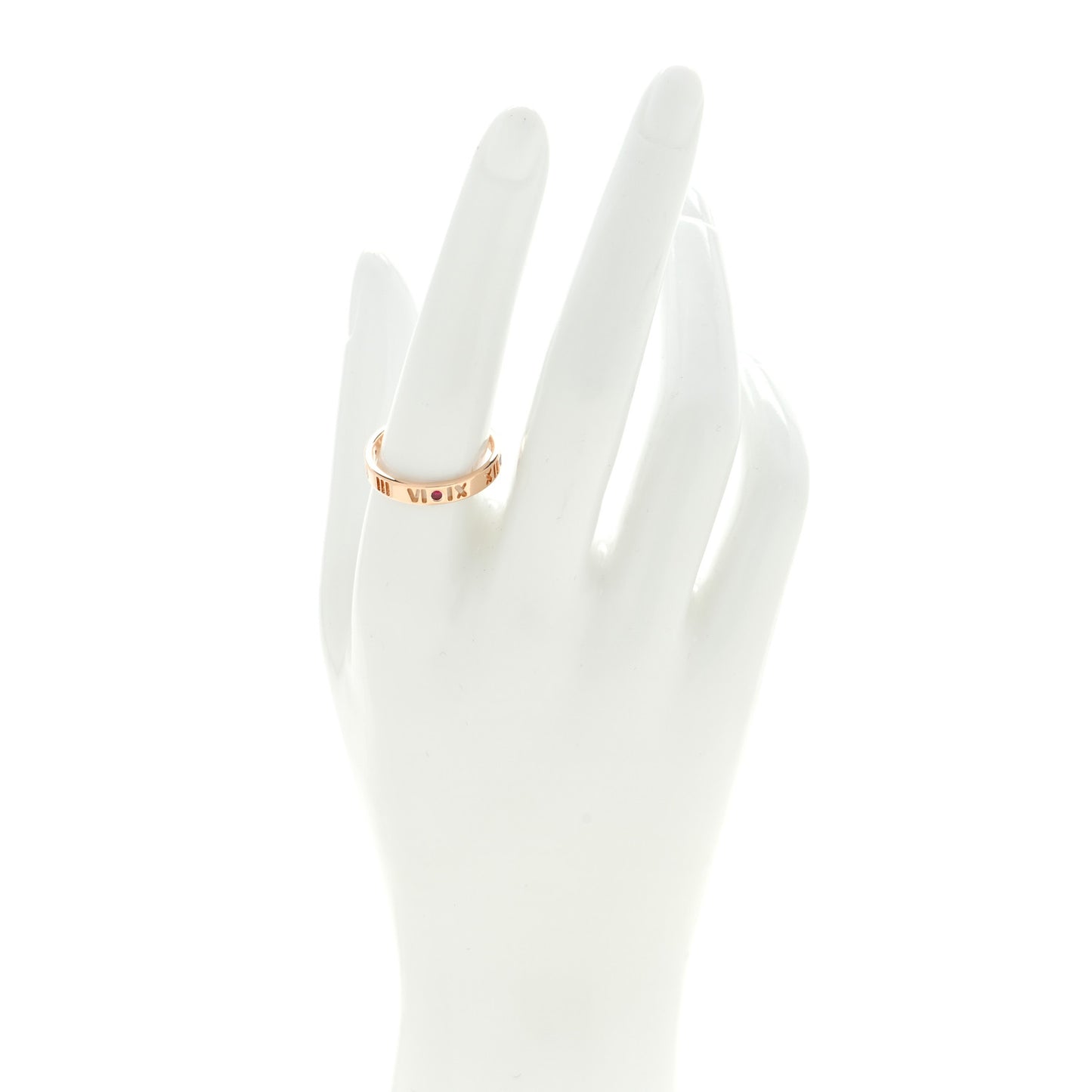 18K Rose Gold Ruby Atlas Pierced Ring 58 8.25