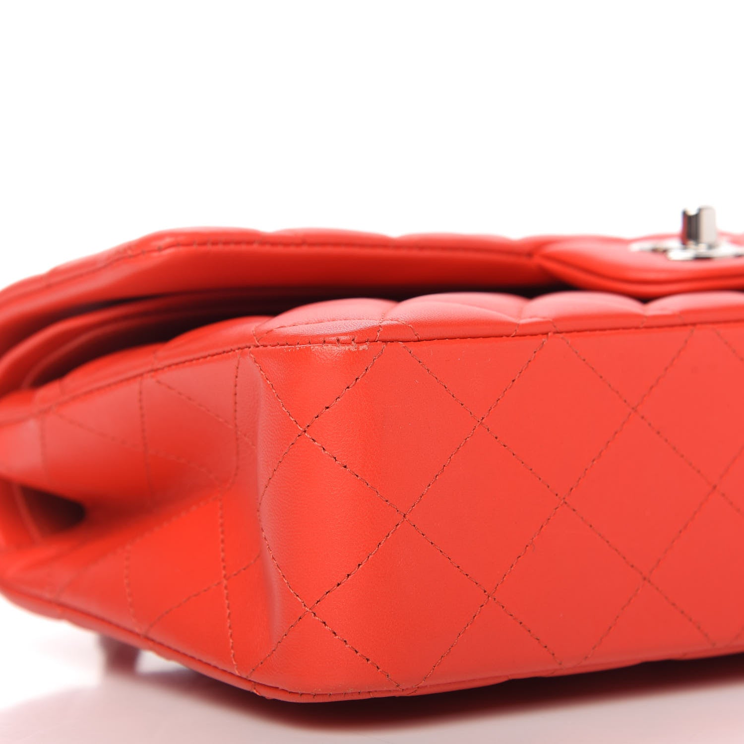 Chanel Lambskin Quilted Medium Double Flap Red 6 of 11