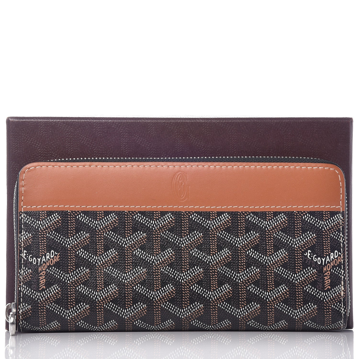 Goyard Goyardine Matignon Zip Around GM Wallet Black Gold 10 of 10