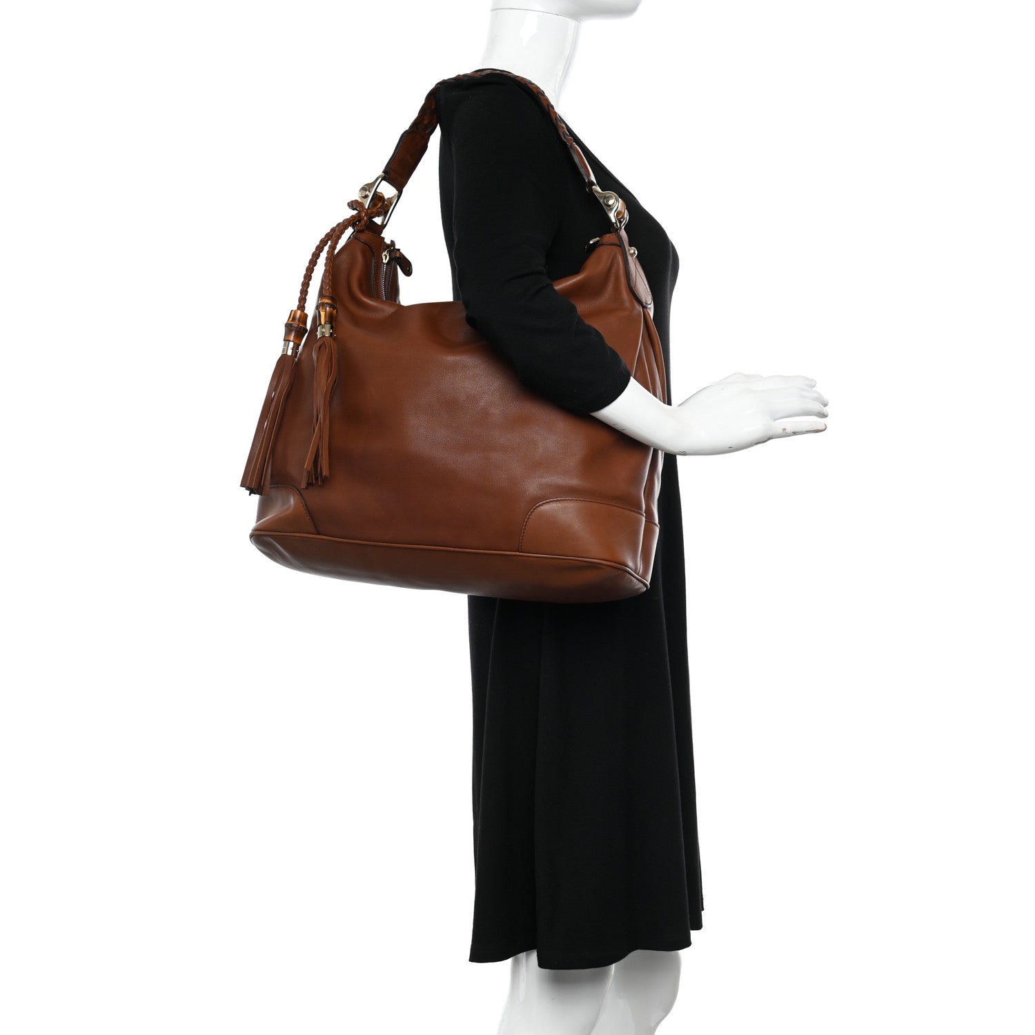 Gucci Calfskin Eva Hobo Brown 2 of 14