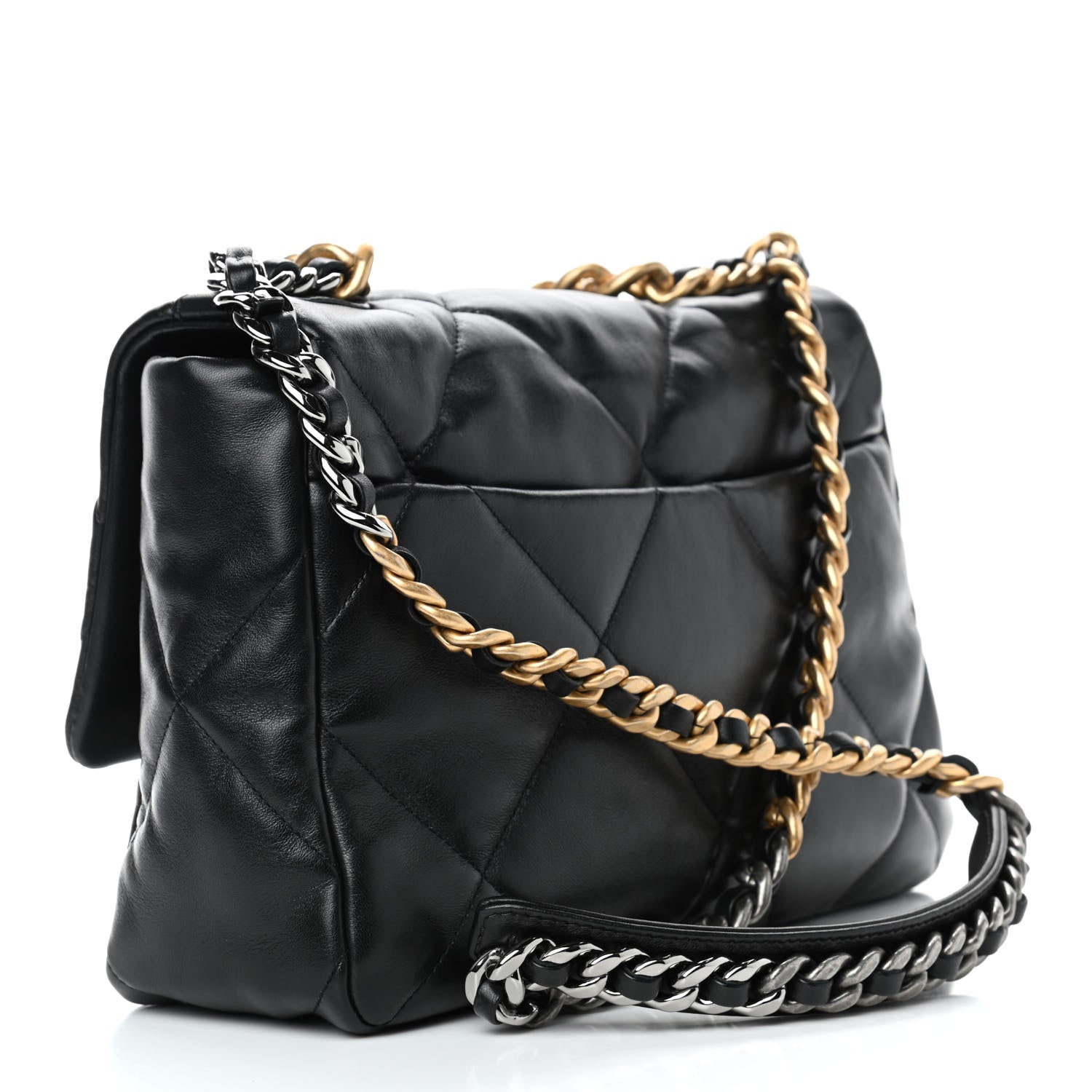 Chanel Lambskin Quilted Large Chanel 19 Flap Black 2 of 9