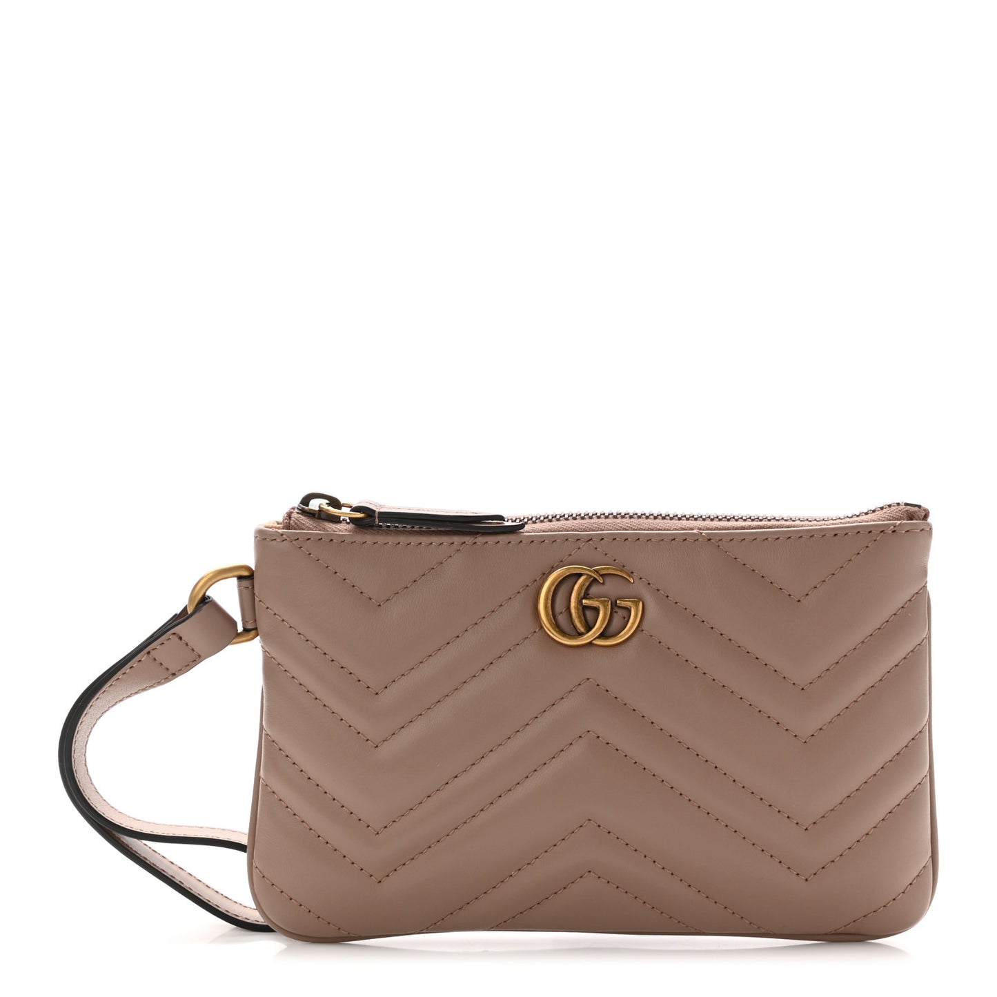 Calfskin Matelasse GG Marmont Wrist Wallet Porcelain Rose