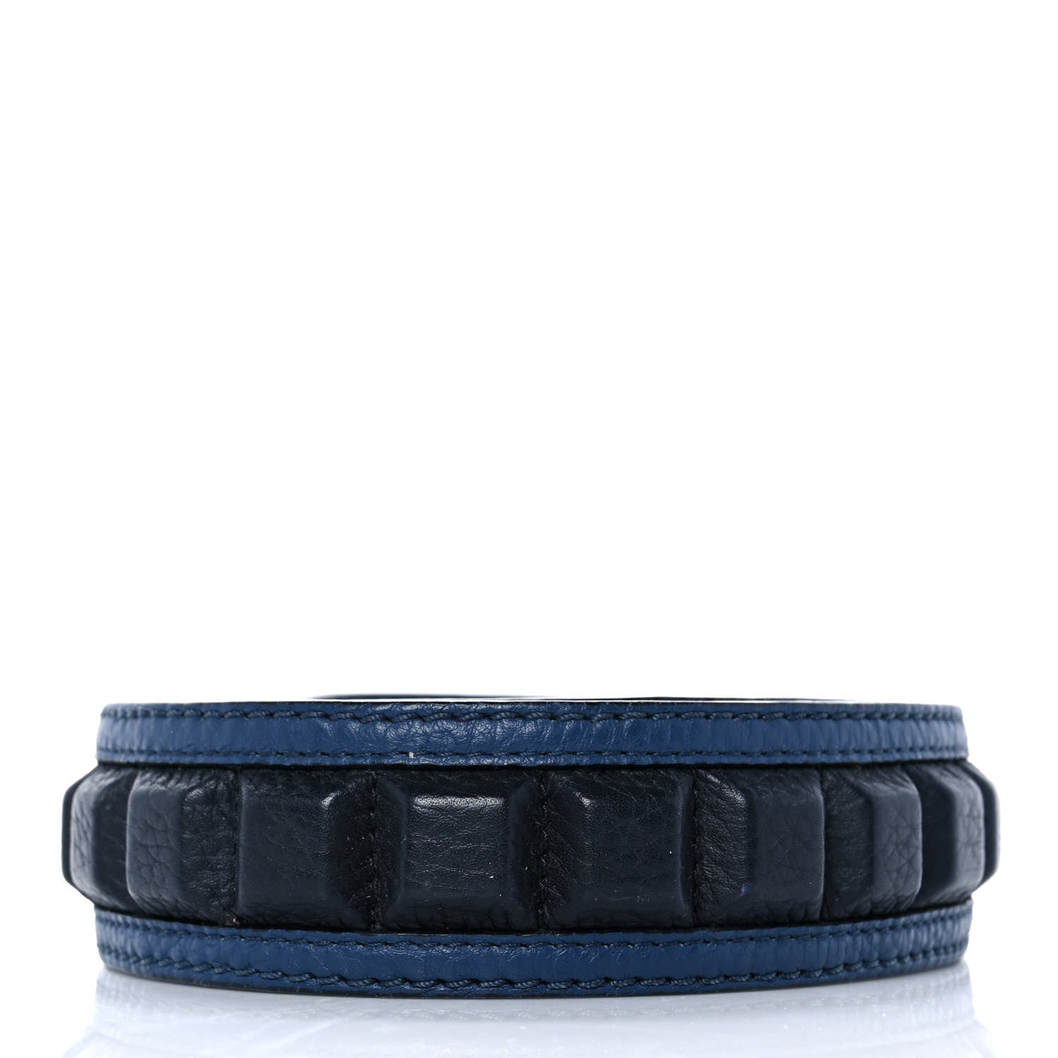 Fendi Cuoio Romano Bi-Color Studded Strap You Blue Marine Black 2 of 4