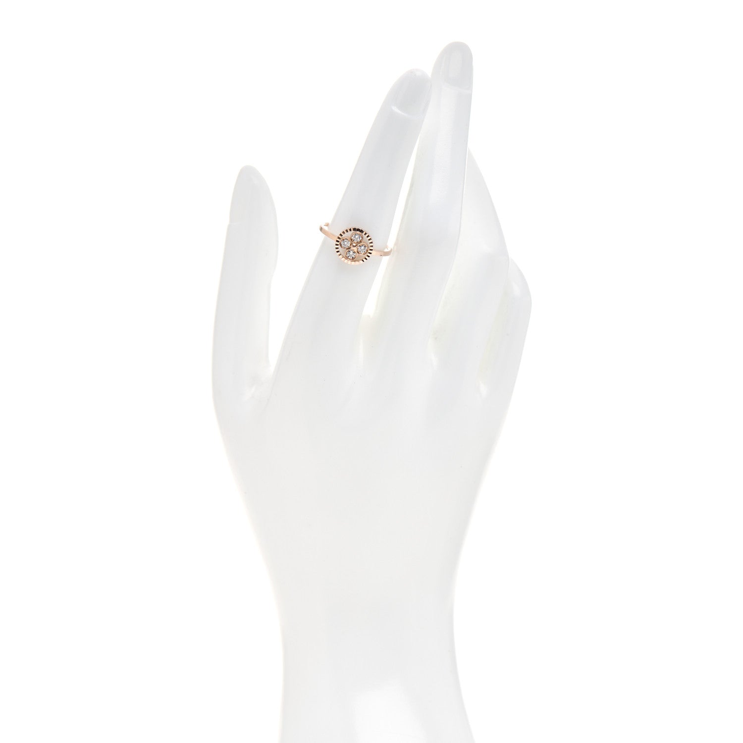 Louis Vuitton 18K Pink Gold Diamond Blossom BB Ring 53 6.25 2 of 5