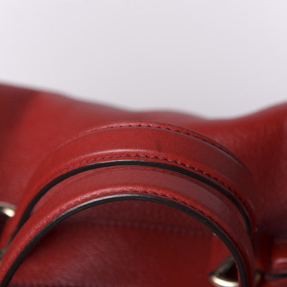 Gucci Pebbled Calfskin Medium Soho Boston Red 9 of 13