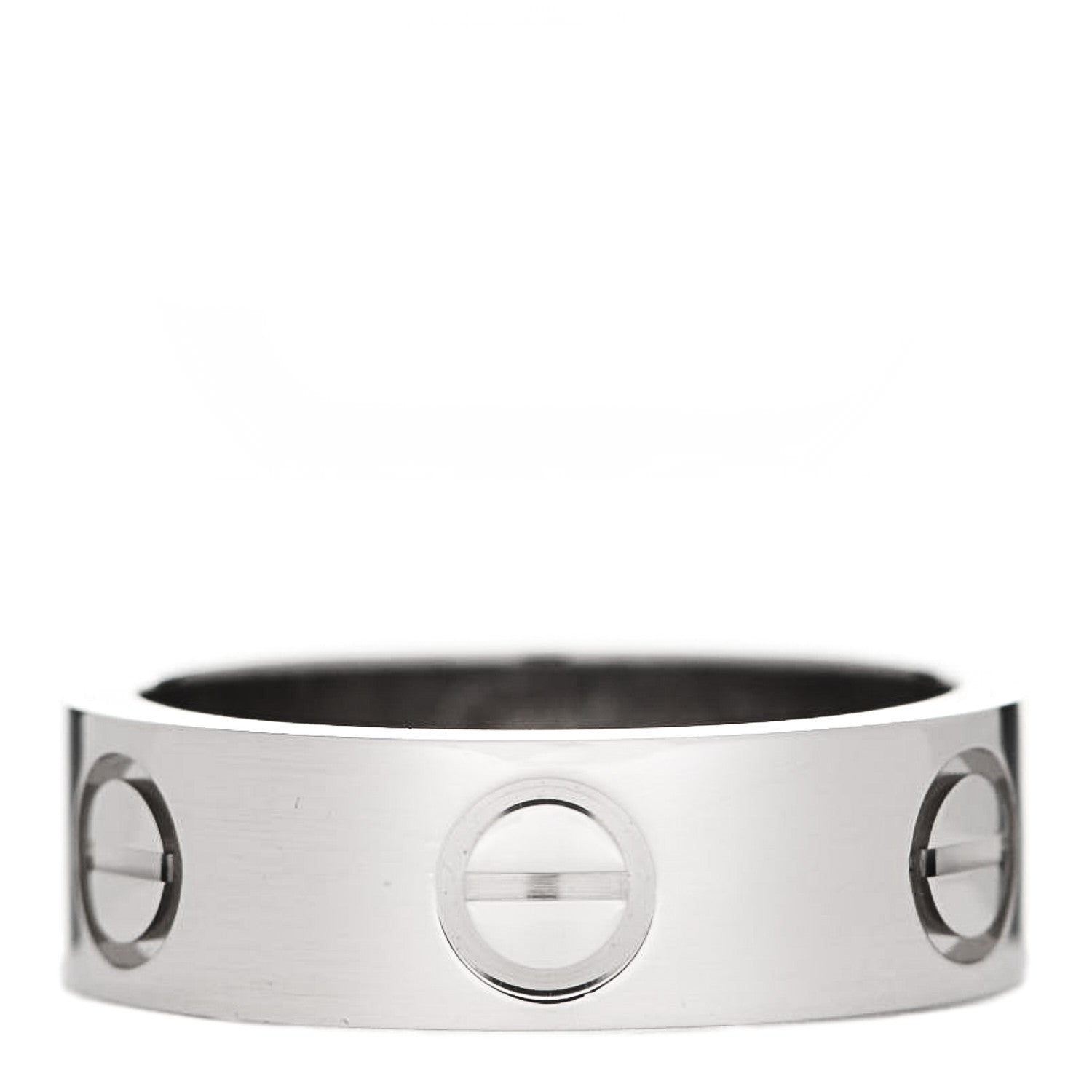 Cartier 18K White Gold 5.5mm LOVE Ring 48 4.5 1 of 4