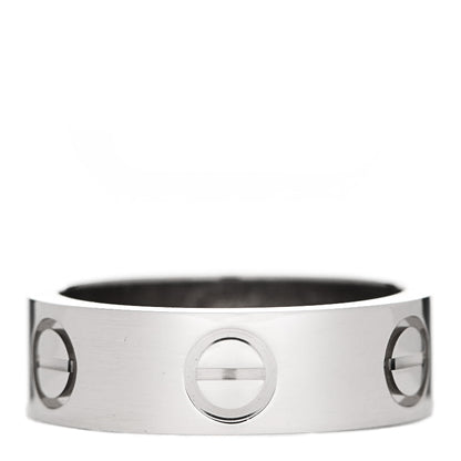 Cartier 18K White Gold 5.5mm LOVE Ring 48 4.5 1 of 4