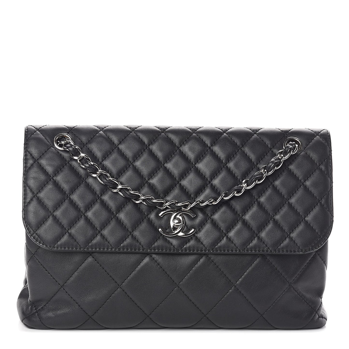Calfskin Quilted In The Business Flap Bag Black