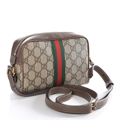 Gucci GG Supreme Monogram Web Mini Ophidia Shoulder Bag Brown 2 of 11
