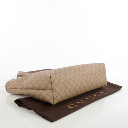 Gucci GG Supreme Monogram Medium Zippered Shopping Tote Winter Rose 7 of 7
