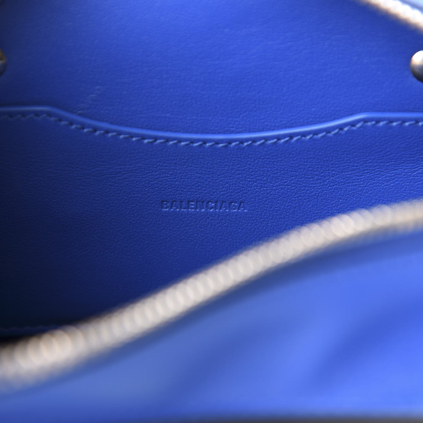 Smooth Calfskin Neo Classic Silver Hardware Mini City Bleu