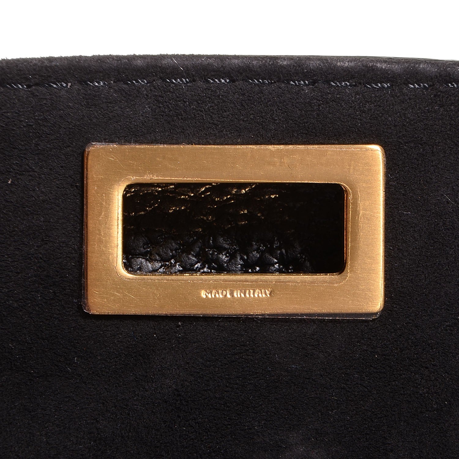 Fendi Glossy Buffalo Stingray Silvana Bag Black 11 of 12