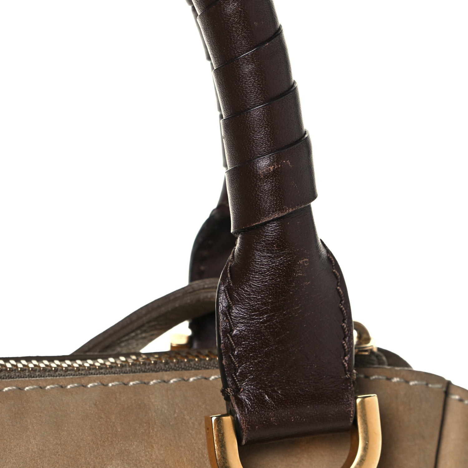 Chloe Nubuck Medium Marcie Satchel Greige 14 of 14
