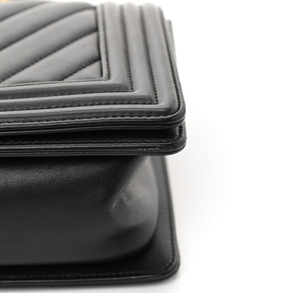 Chanel Lambskin Chevron Quilted Medium Boy Flap Black 23 of 29
