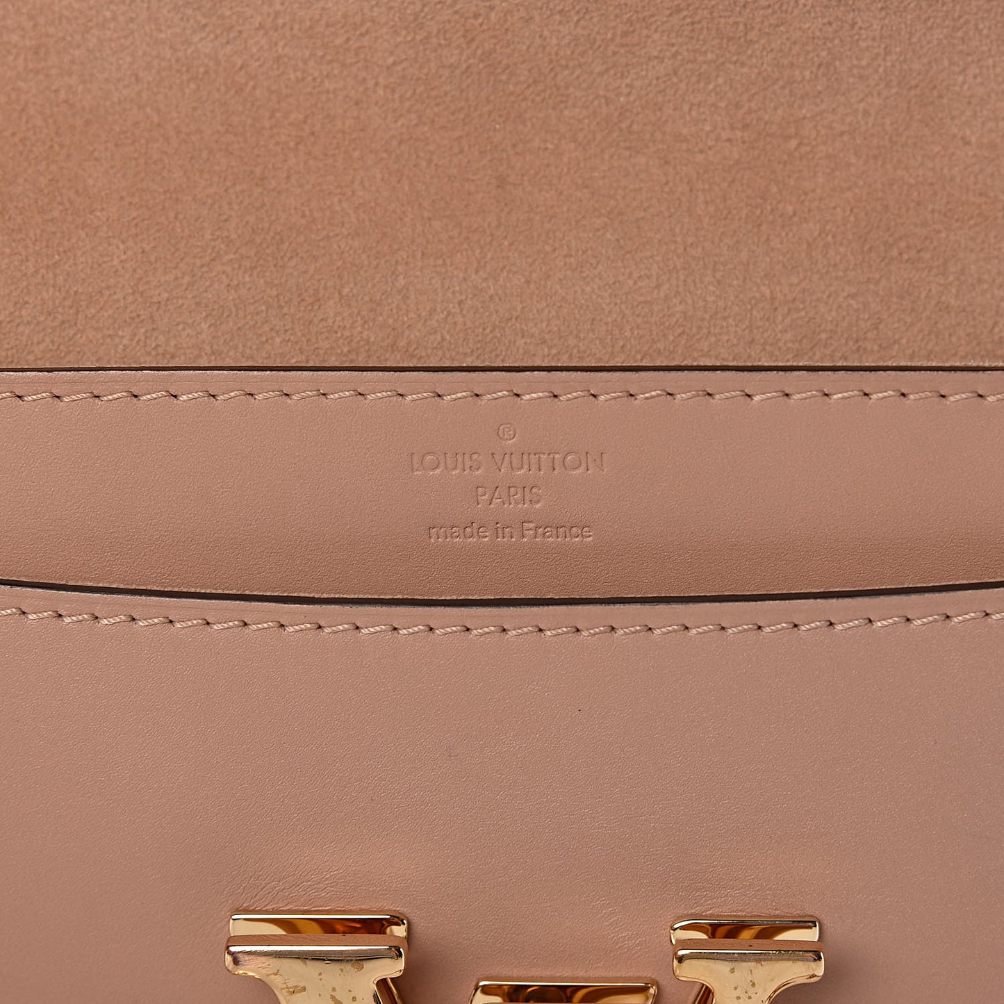 Calfskin Chain Louise GM Nude