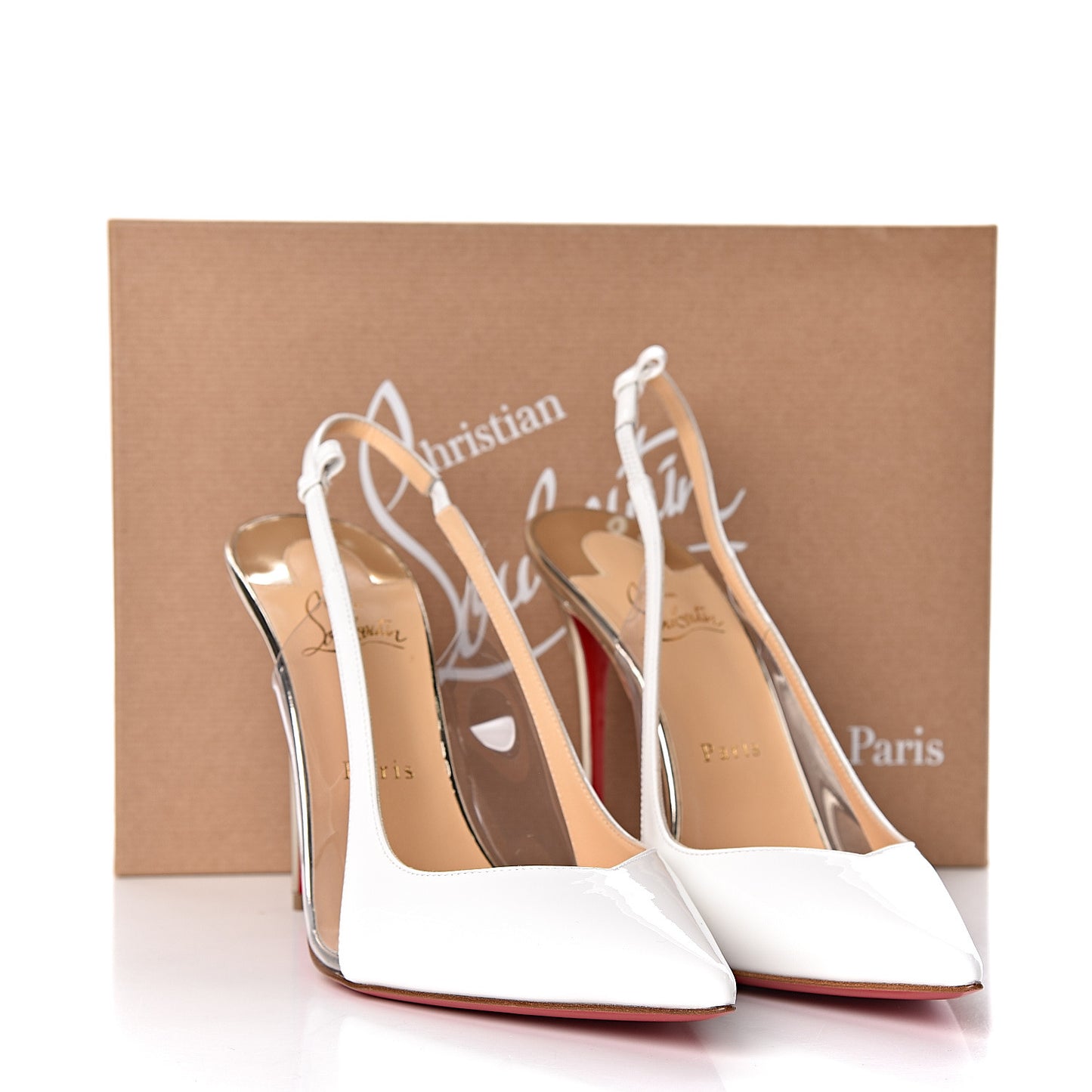 Patent PVC Optichoc 100 Pumps 40.5 White Light Gold