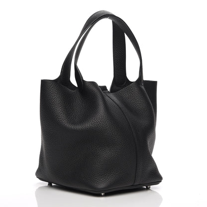 Hermes Taurillon Clemence Picotin Lock 22 MM Black 3 of 7