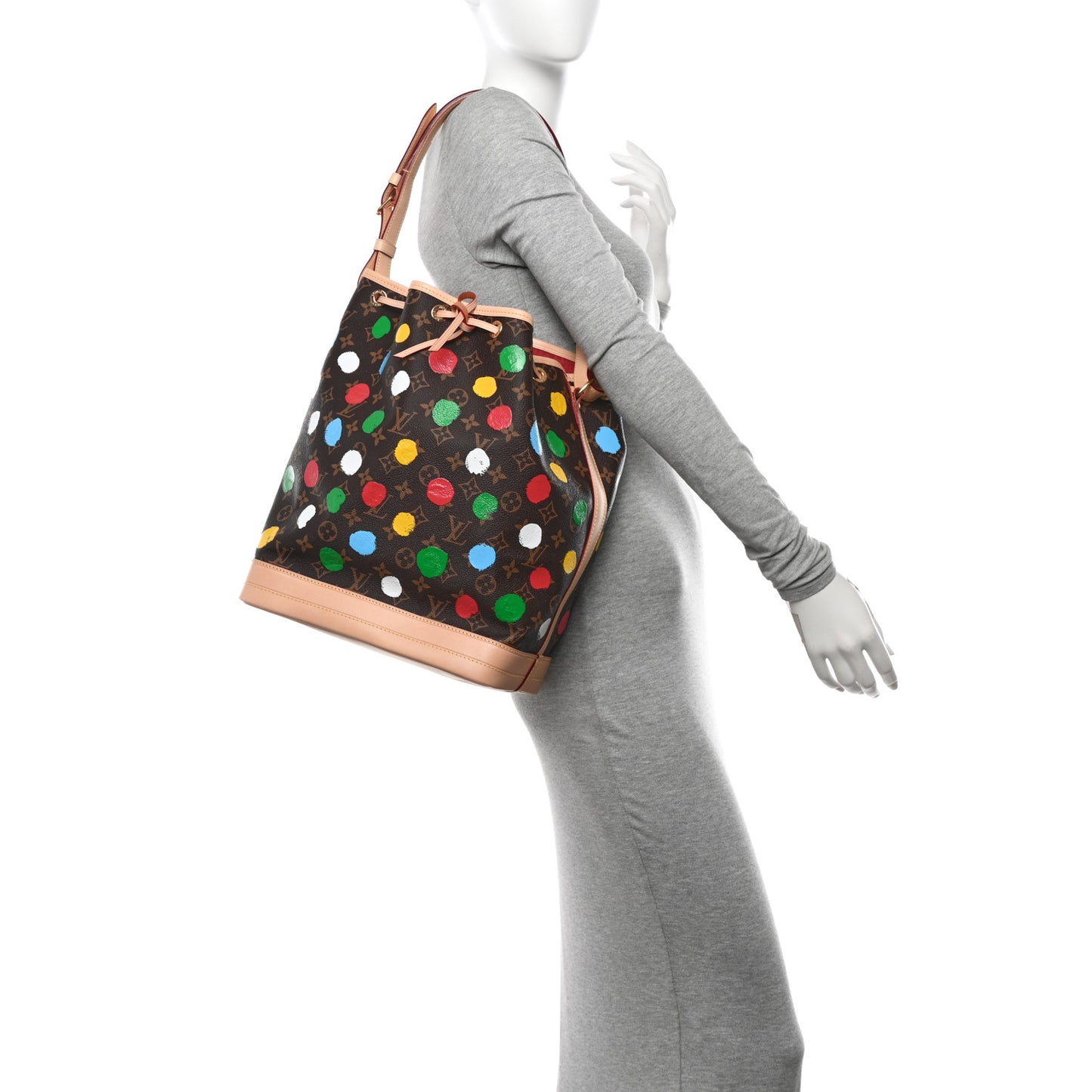 LV X YK Monogram Dots Noe Multicolor
