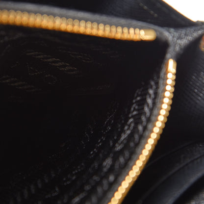Prada Saffiano Lux Bandoliera Pochette Bag Black 7 of 7